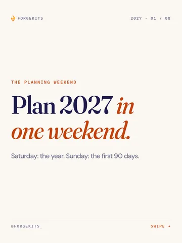Plan 2027 in one weekend.