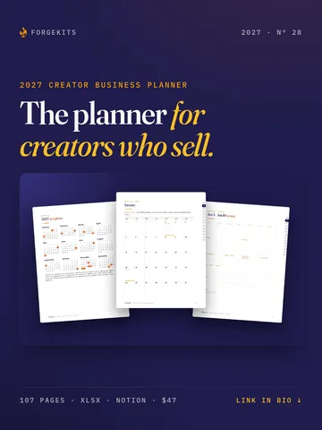 The 2027 Creator Business Planner.