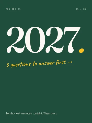 5 questions to answer before 2027.