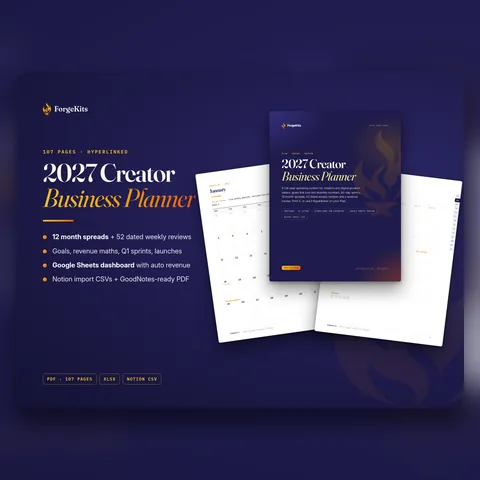 2027 Creator Business Planner cover